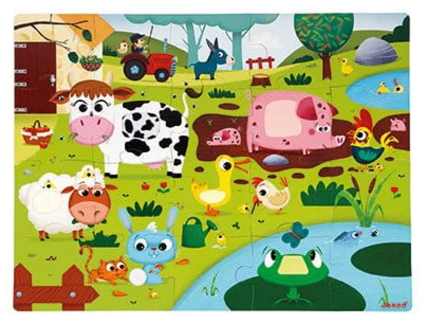 Puzzle sensoryczne 20 elementów Farma