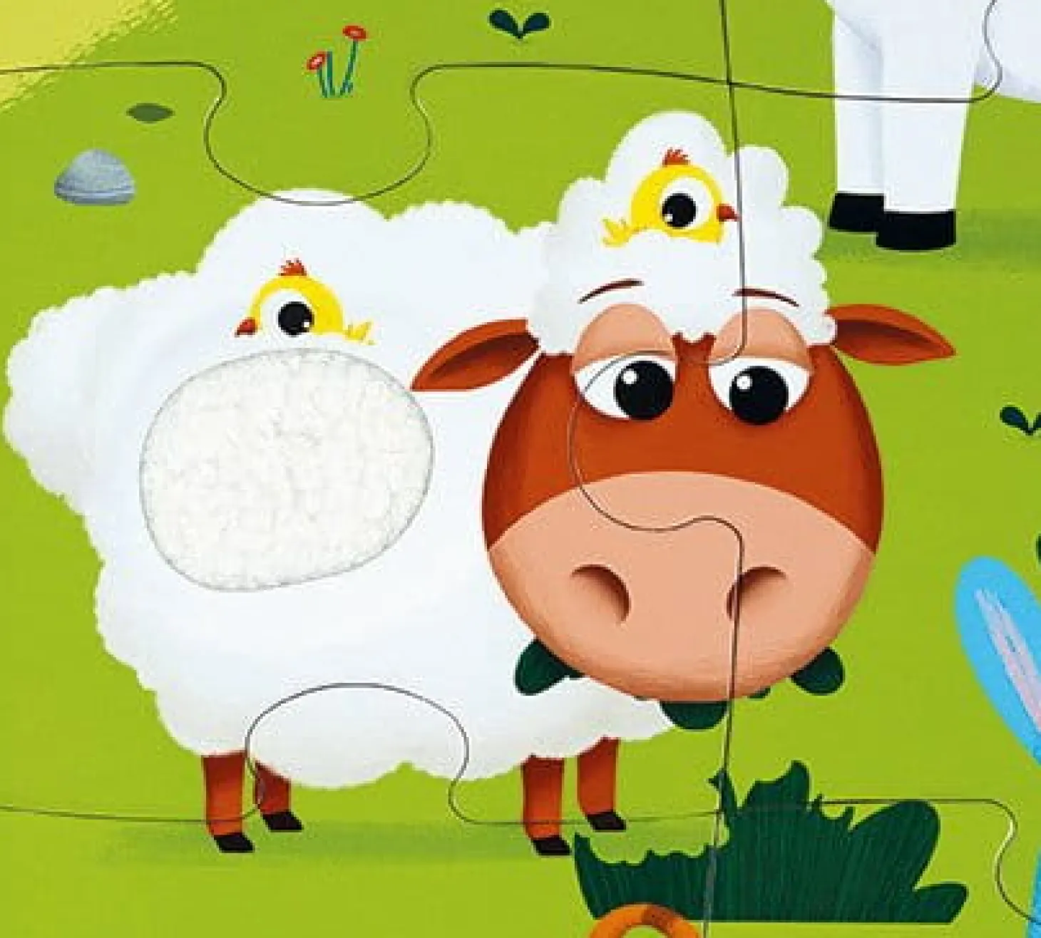 Puzzle sensoryczne 20 elementów Farma
