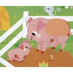 Puzzle sensoryczne Farma 20 el. 2+