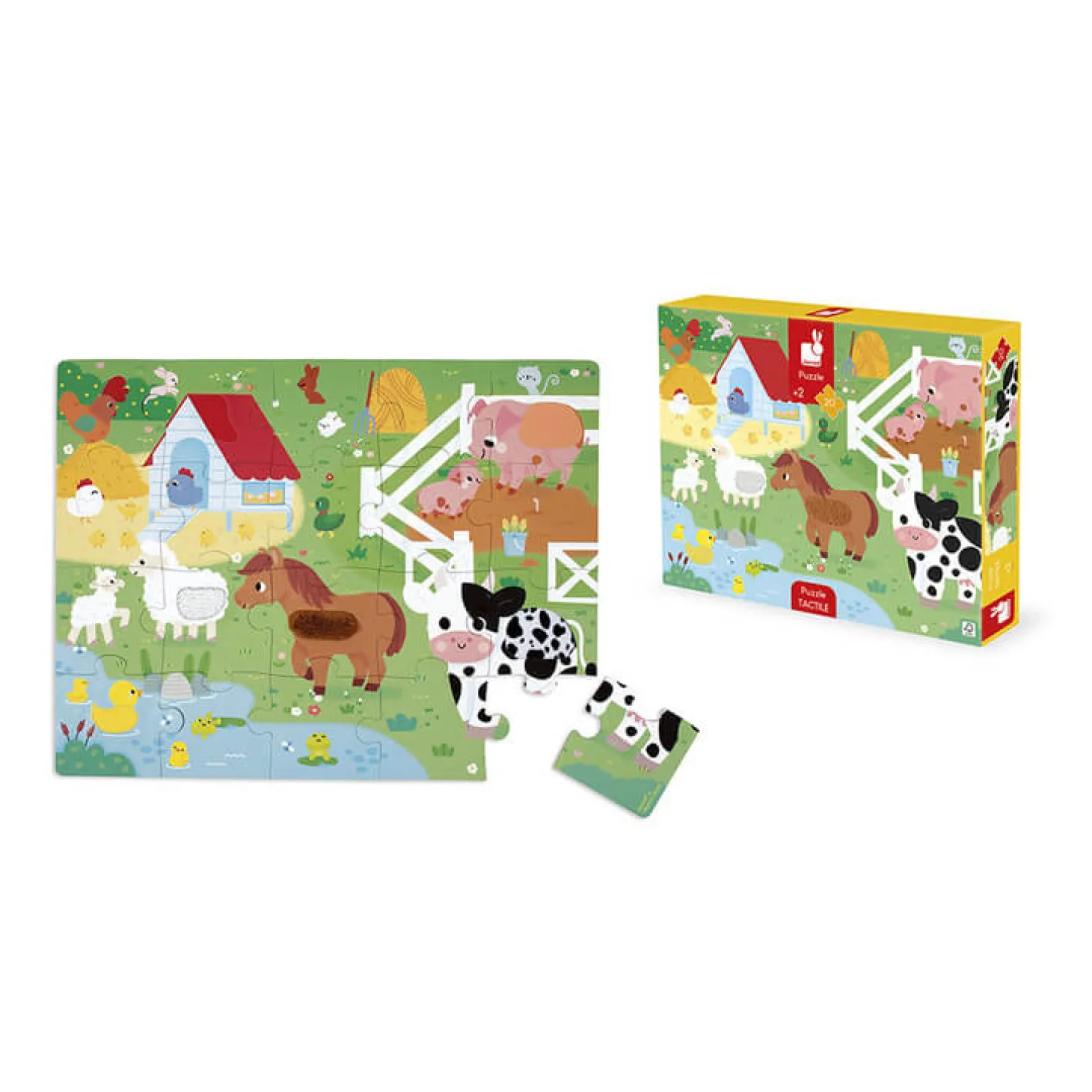 Puzzle sensoryczne Farma 20 el. 2+