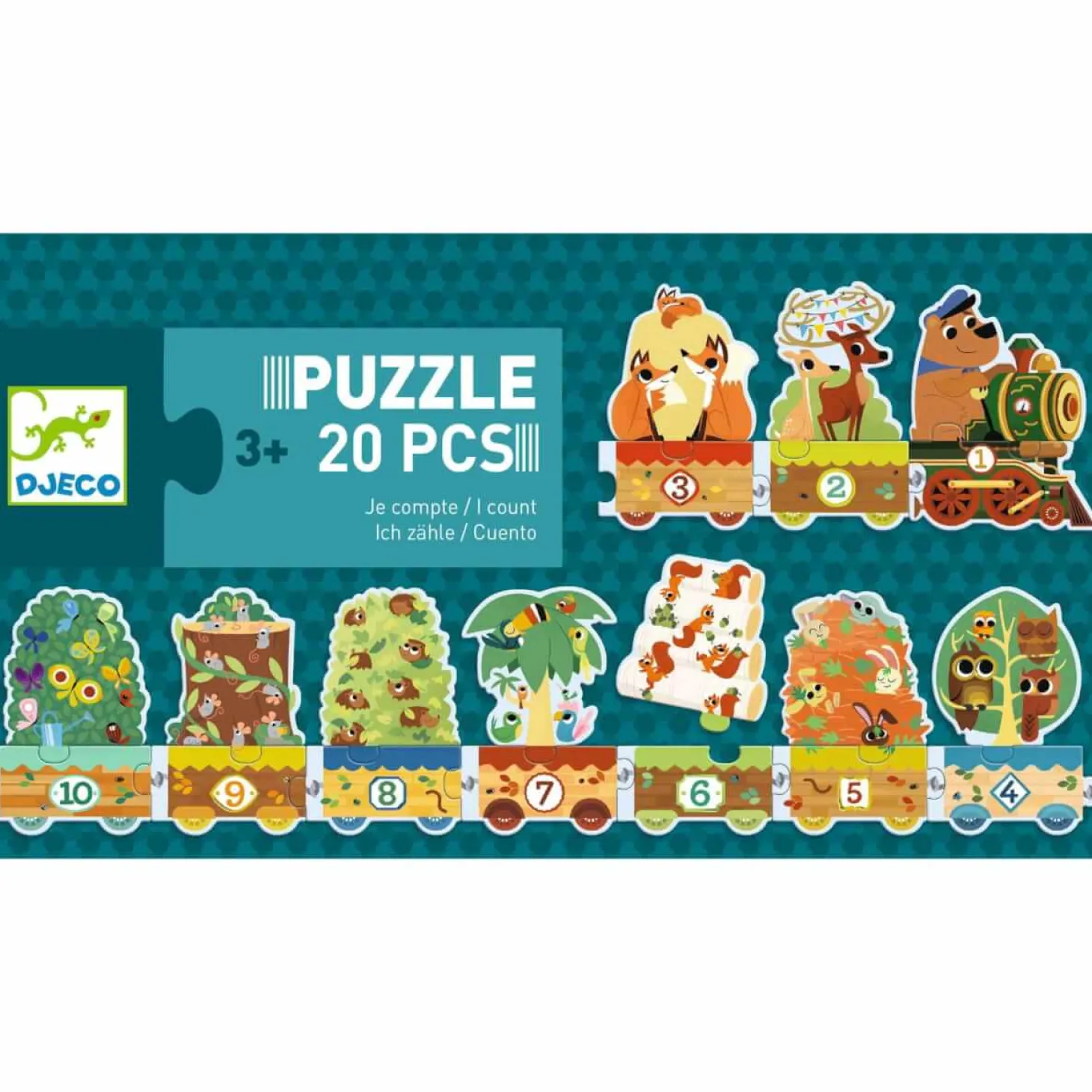 Puzzle trio LEŚNY POCIĄG 20 el.