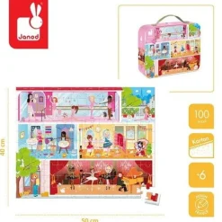 Puzzle w walizce Akademia tańca 100 elementów 6+