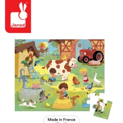 Puzzle w walizce Dzień na farmie 24 elementy 3+