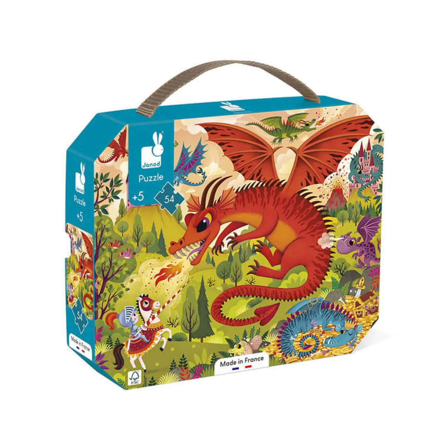 Puzzle w walizce Królestwo smoków 54 elementy 5+