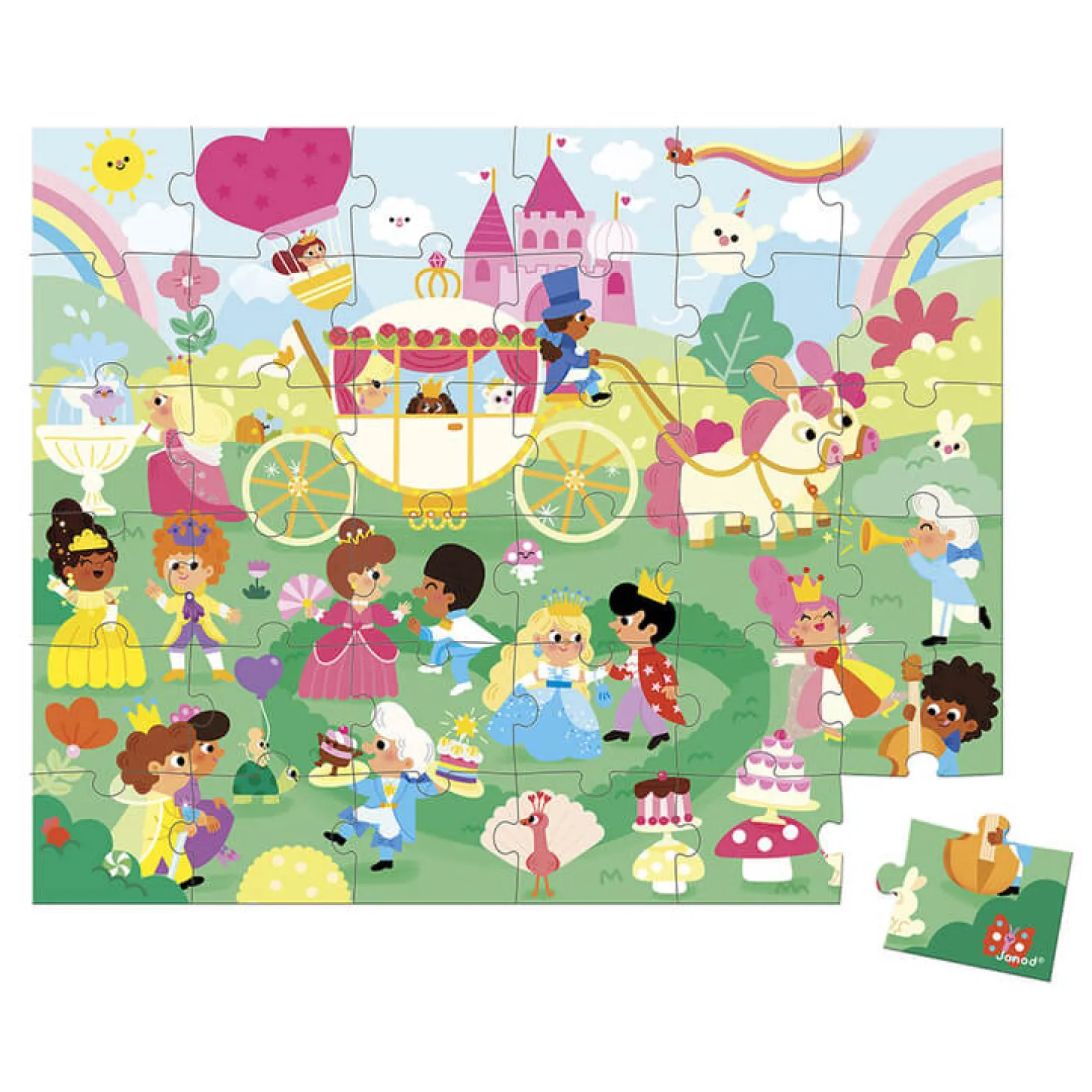 Puzzle w walizce Księżniczki 36 elementów 4+