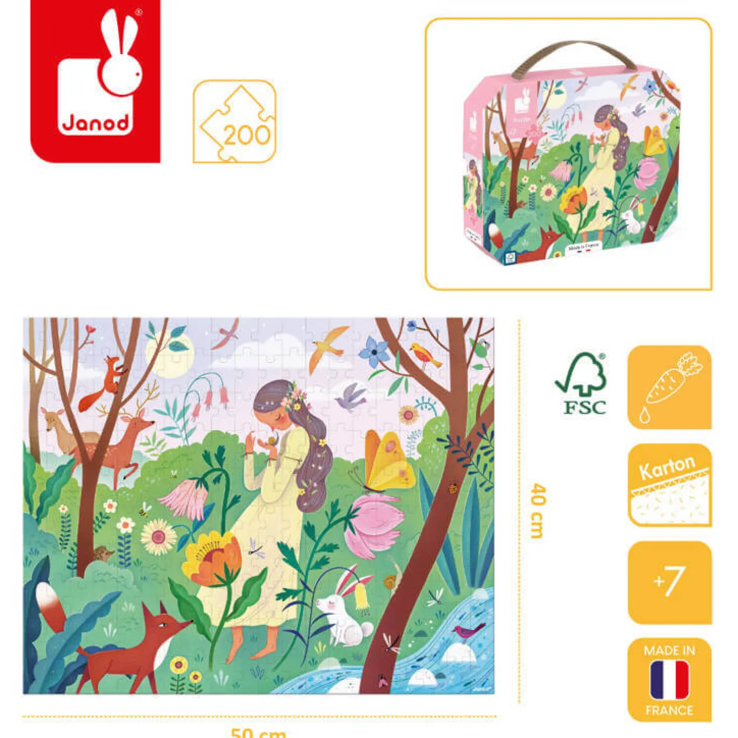 Puzzle w walizce Matka natura 200 elementów