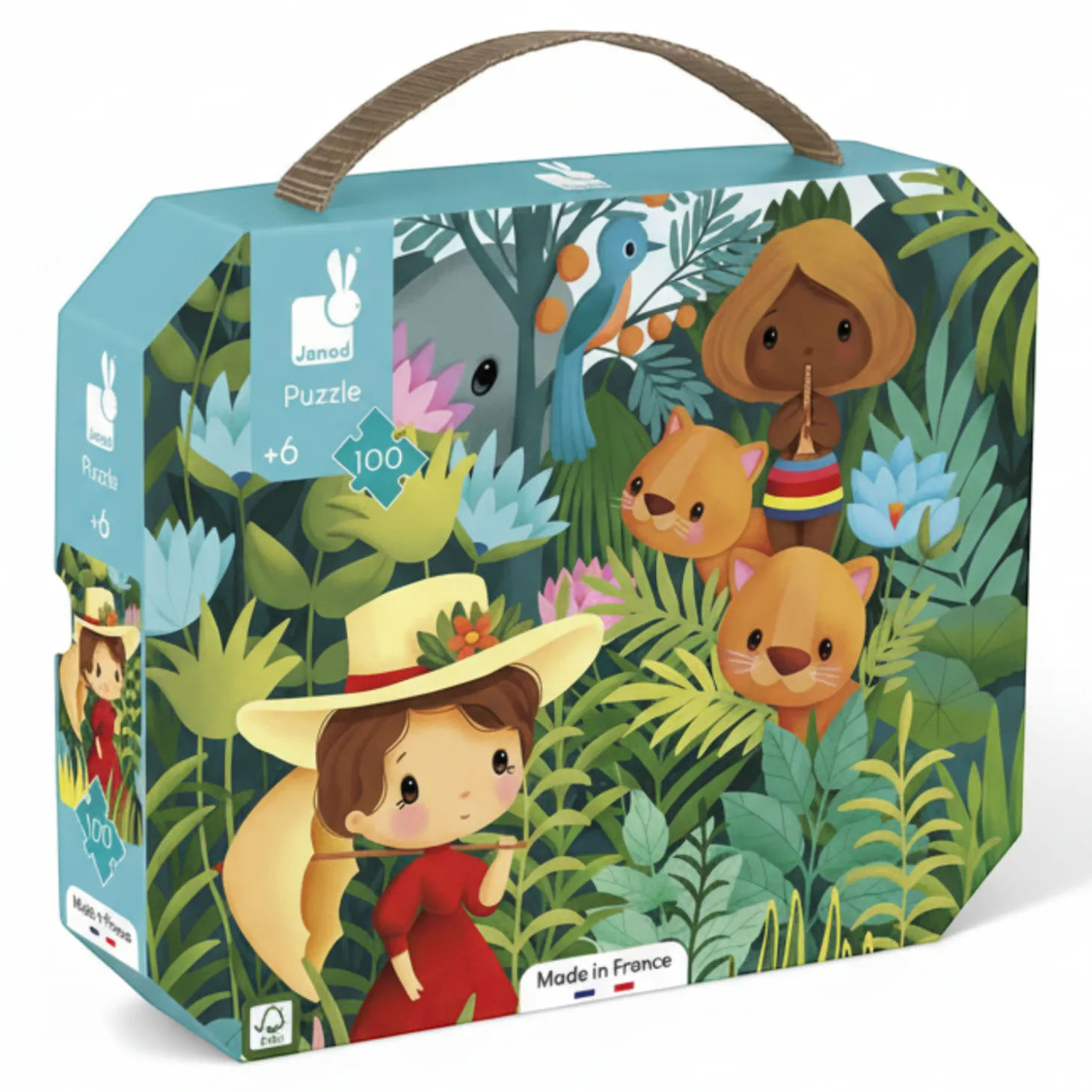 Puzzle w walizce Obraz inspirowany twórczością Rousseau 100 elementów 6+