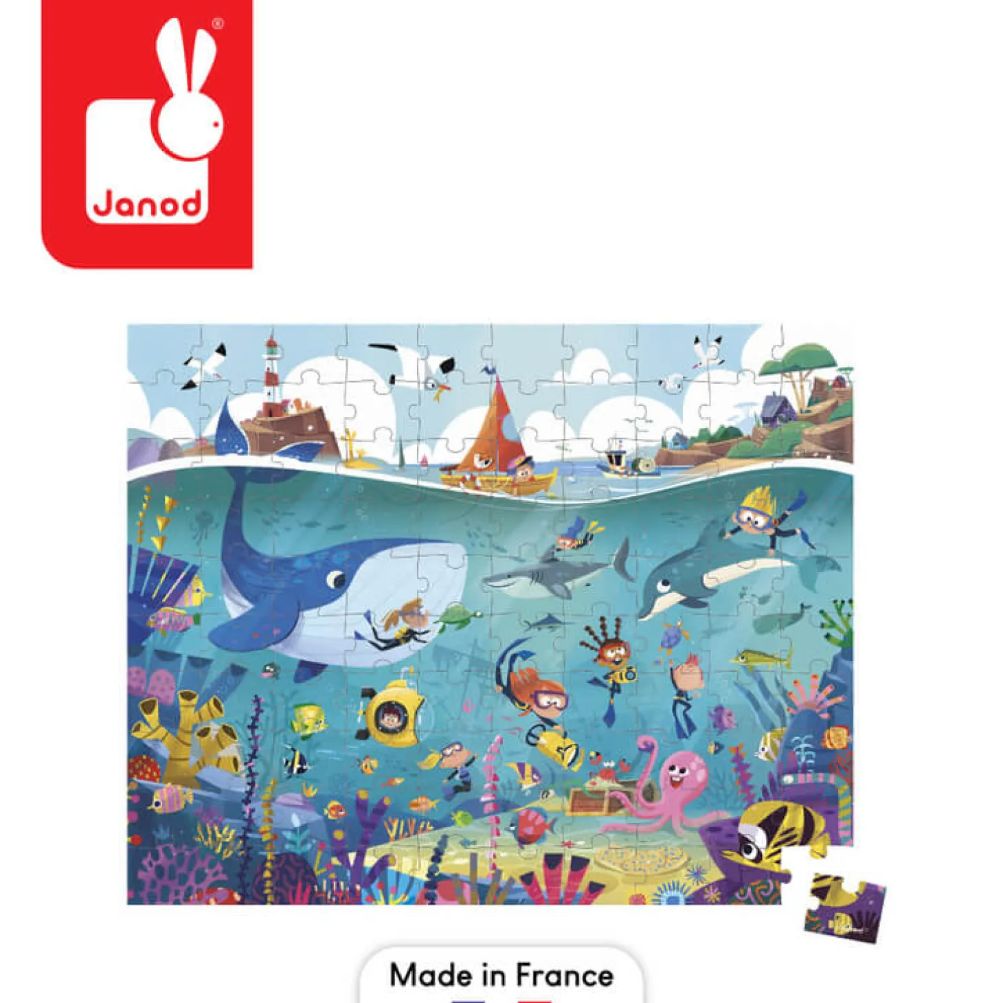 Puzzle w walizce Podwodny świat 100 elementów 6+