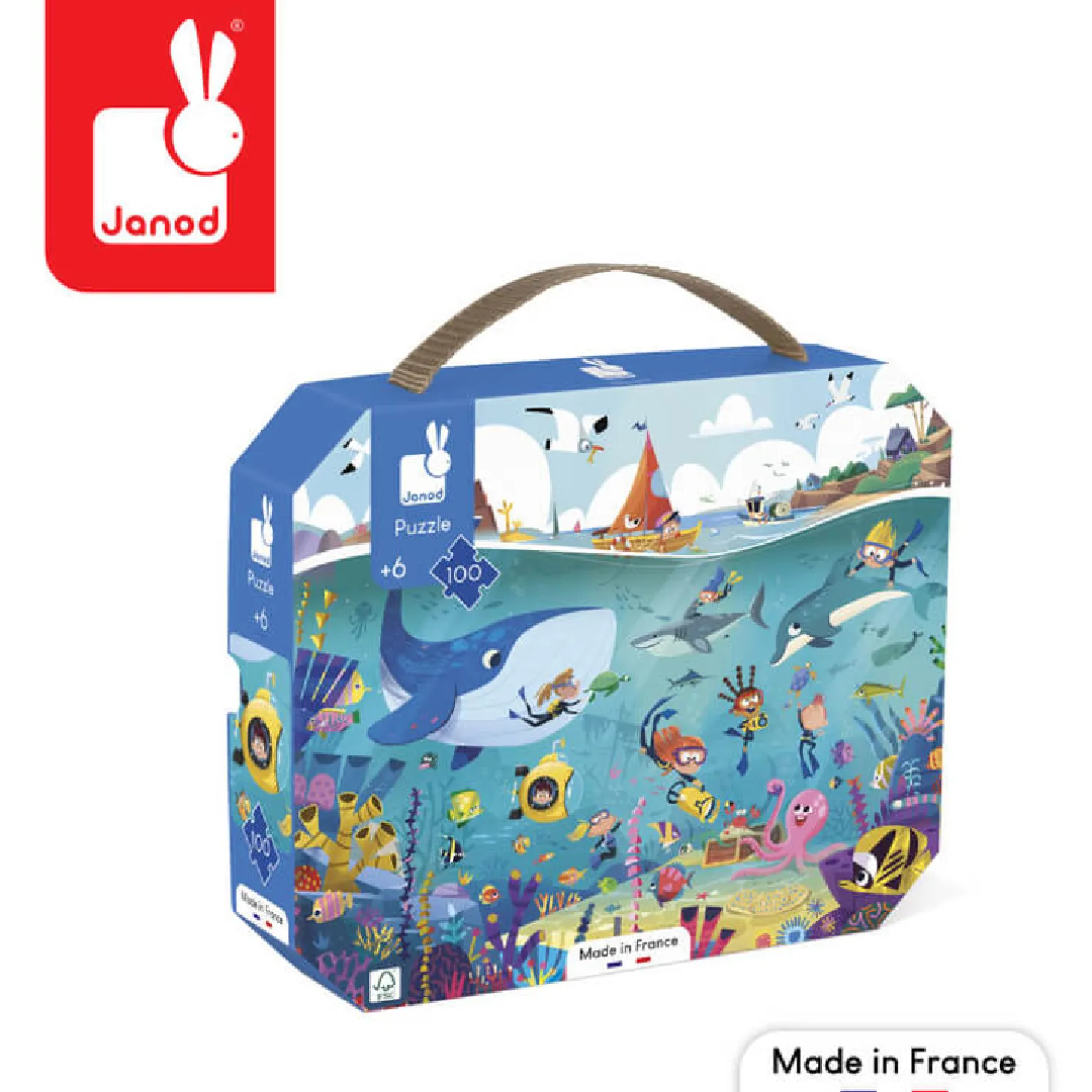Puzzle w walizce Podwodny świat 100 elementów 6+