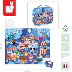 Puzzle w walizce Przyjęcie 36 elementów 4+
