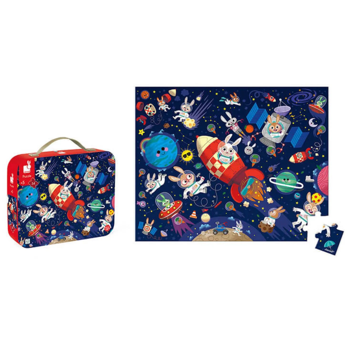 Puzzle w walizce Rakieta kosmiczna 54 elementy