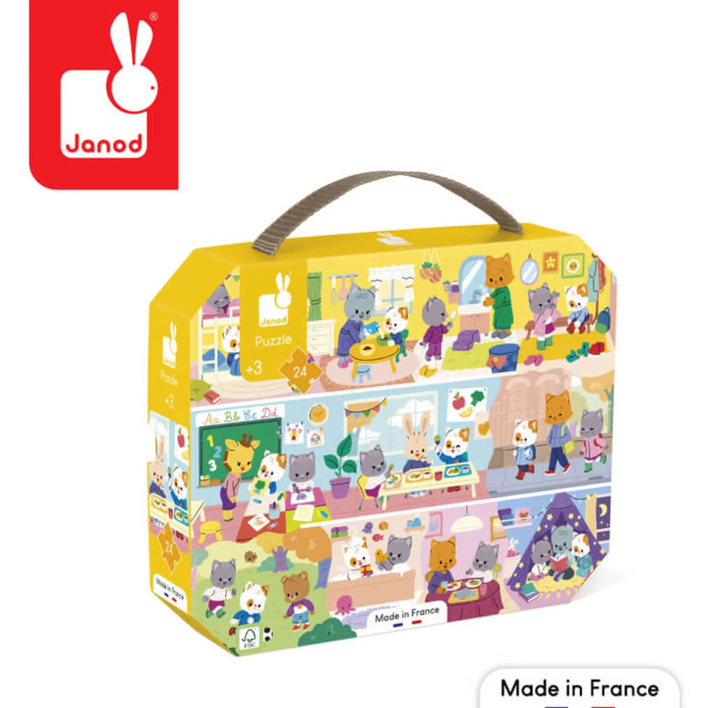 Puzzle w walizce Rytm dnia 24 elementy 3+