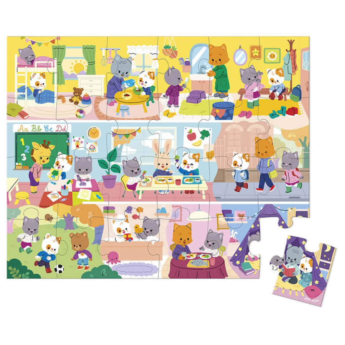 Puzzle w walizce Rytm dnia 24 elementy 3+