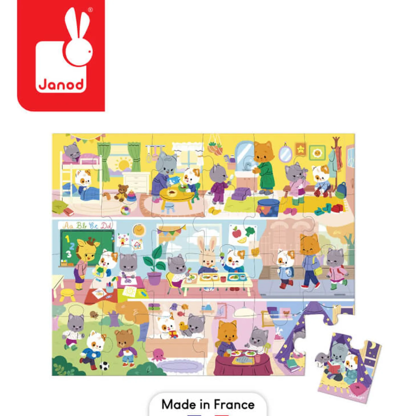 Puzzle w walizce Rytm dnia 24 elementy 3+