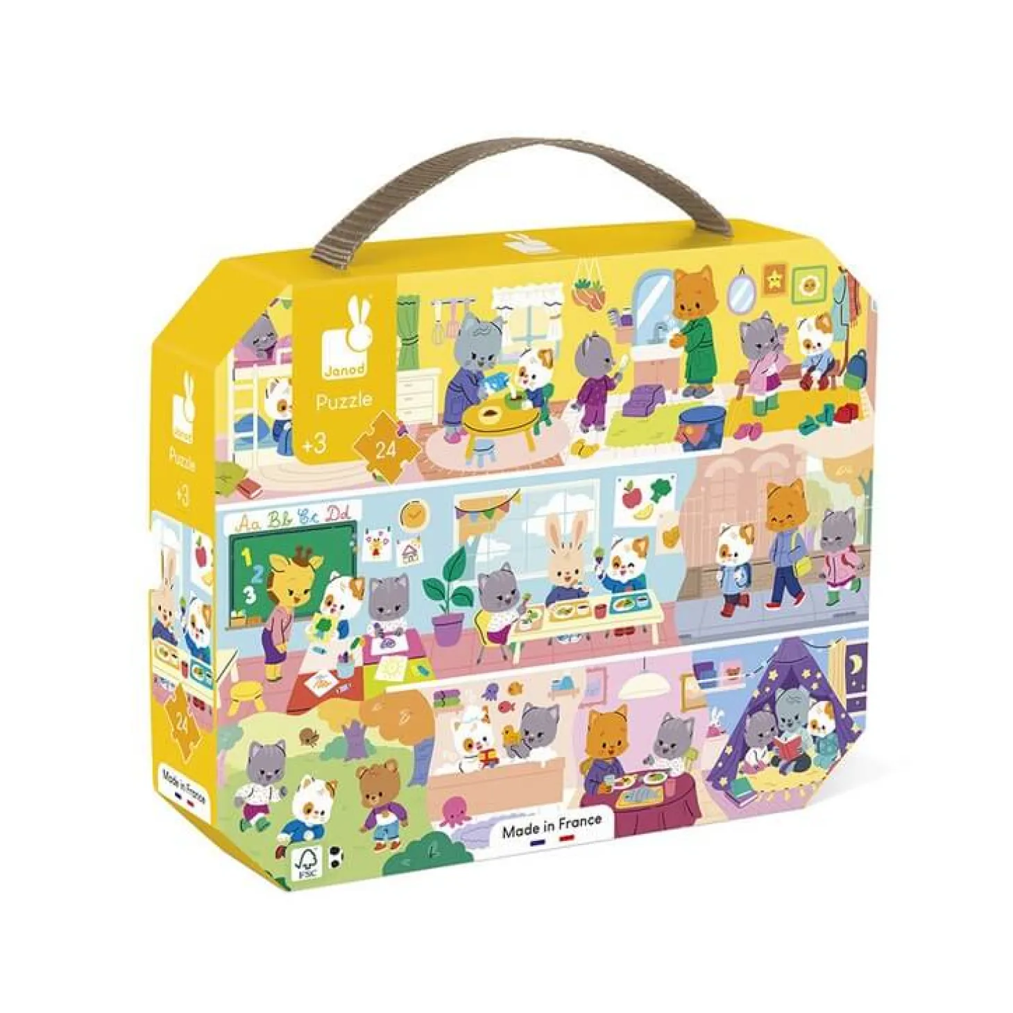 Puzzle w walizce Rytm dnia 24 elementy 3+