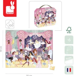 Puzzle w walizce Tancerki 100 elementów 6+
