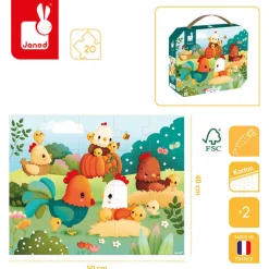 Puzzle w walizce Witajcie na farmie 20 elementów