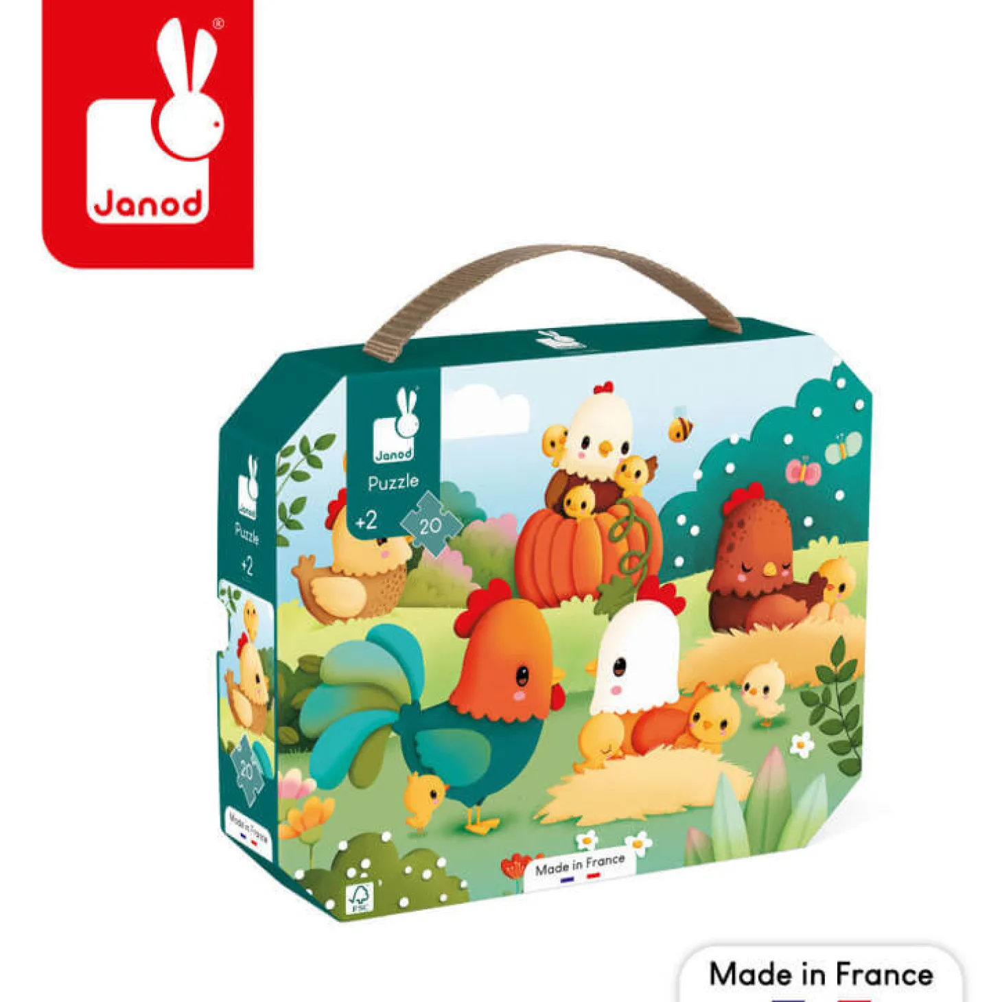 Puzzle w walizce Witajcie na farmie 20 elementów