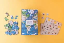 Puzzle z grą obserwacyjną Odkryj Świat