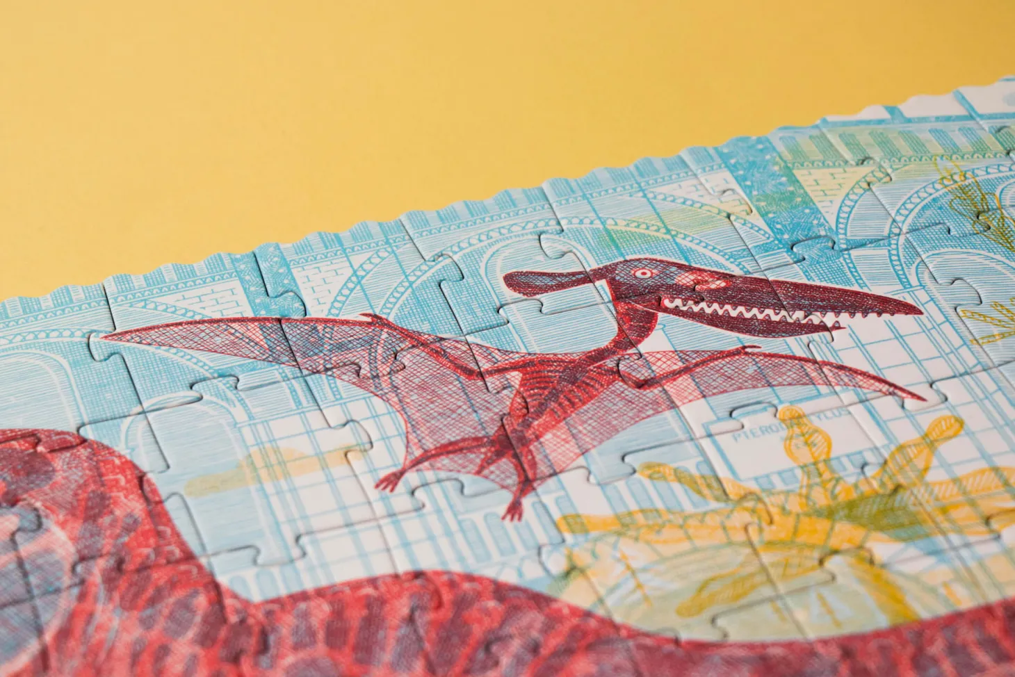 Puzzle z grą obserwacyjną Odkryj Dinozaury