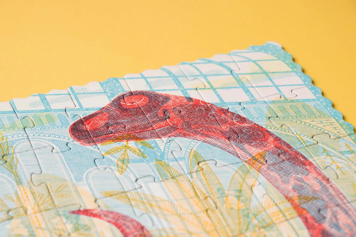 Puzzle z grą obserwacyjną Odkryj Dinozaury