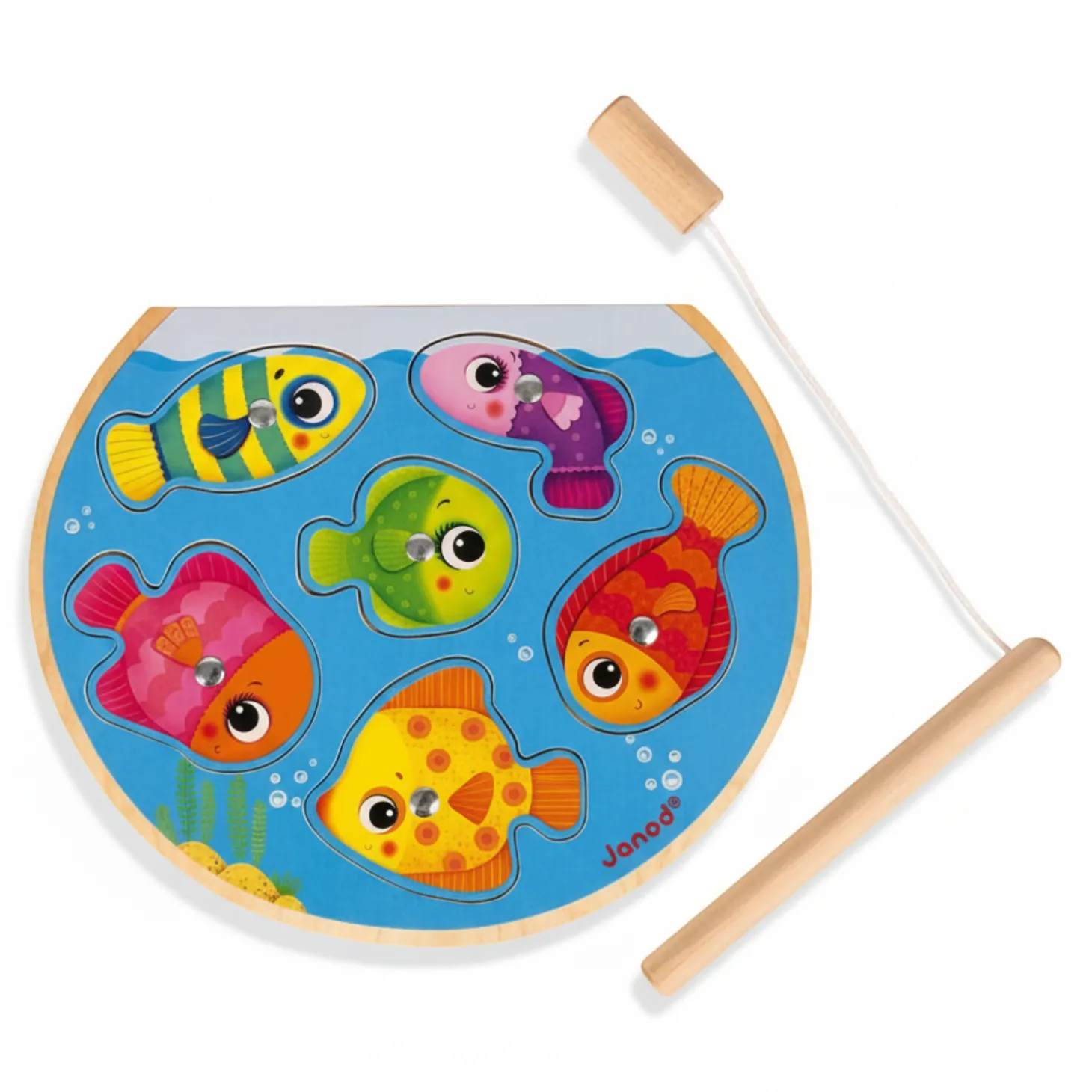 Puzzle z magnesami Szybkie rybki z wędką