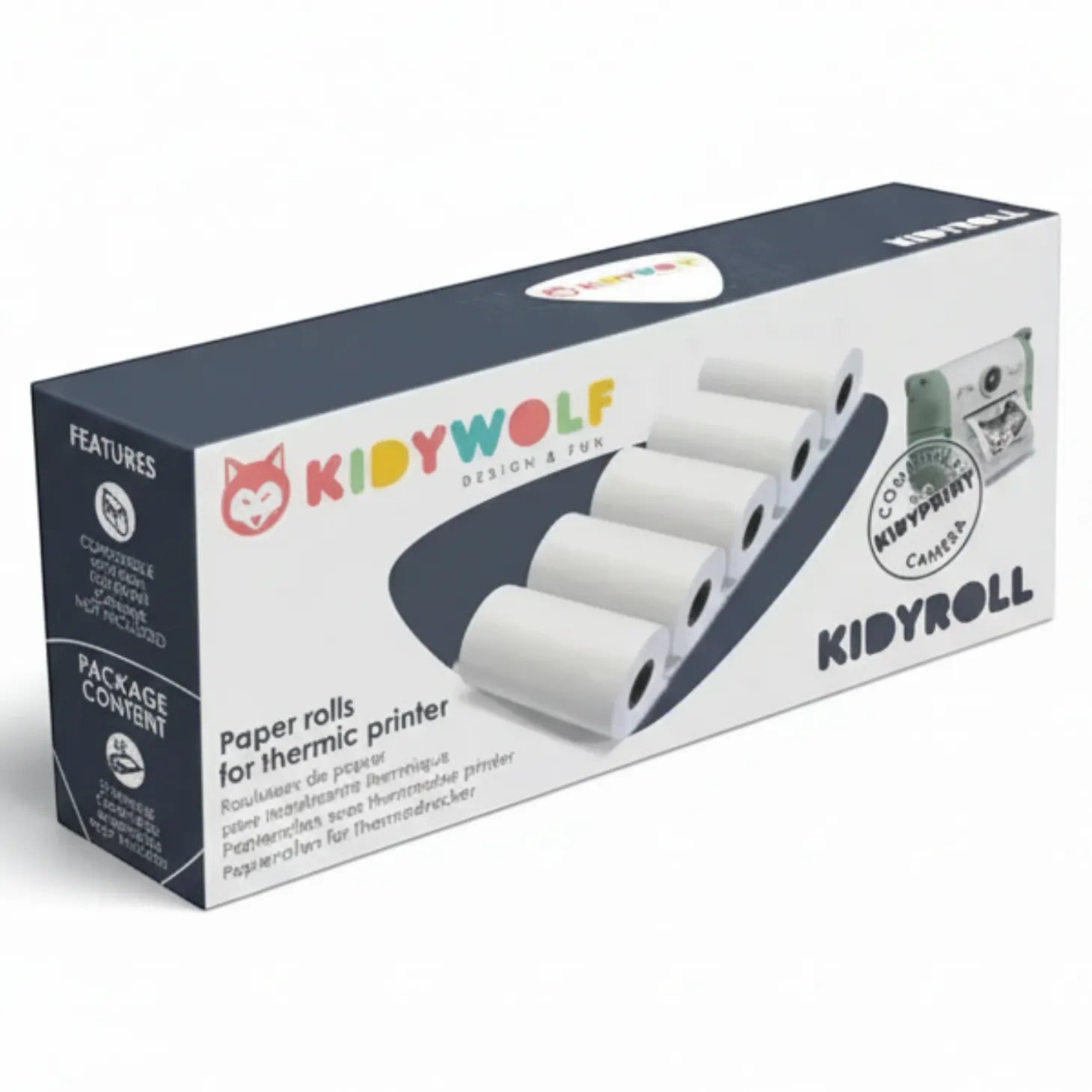 Rolki papieru termicznego do aparatu KIDYROLL