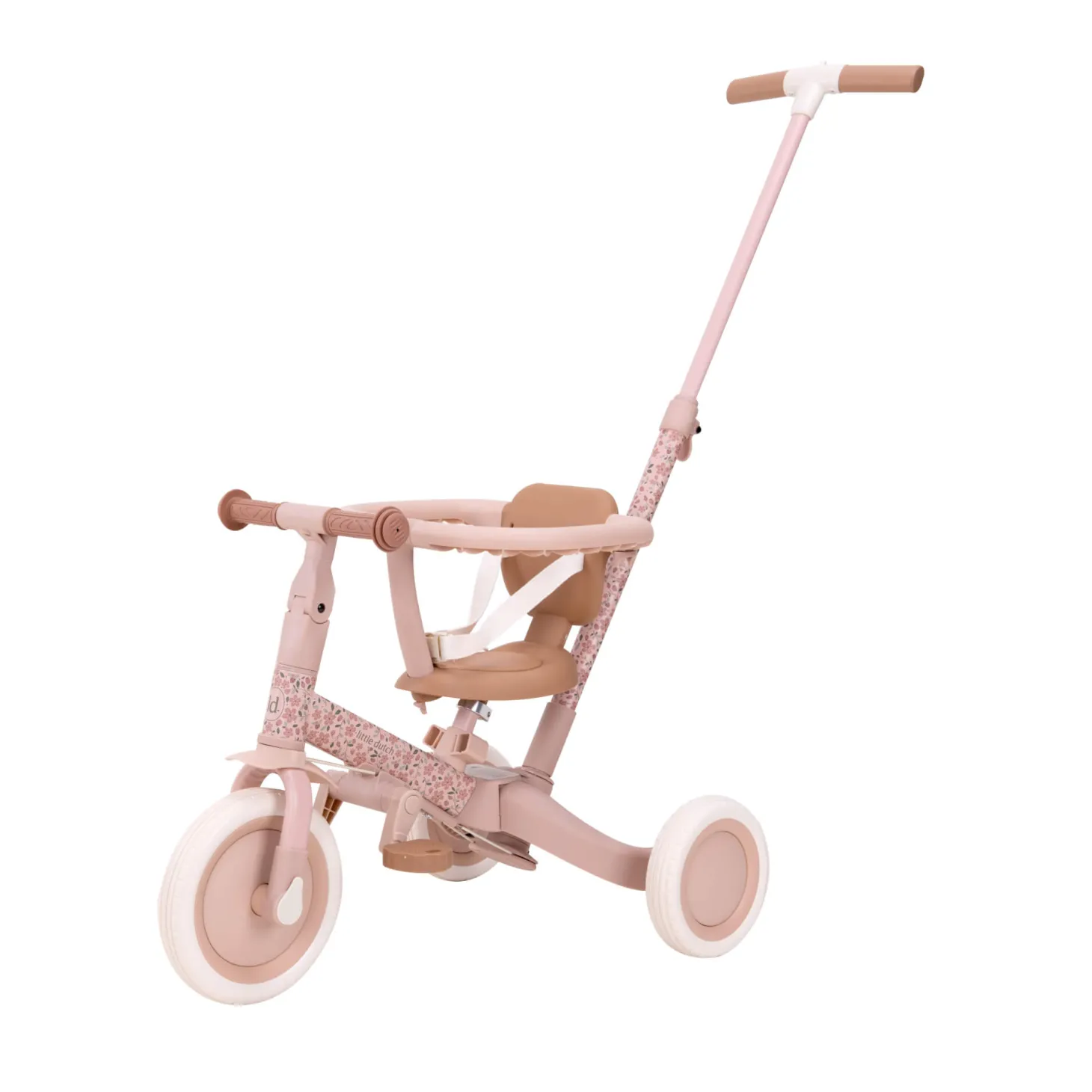 Rowerek trójkołowy 4w1 z rączką Fairy Floral