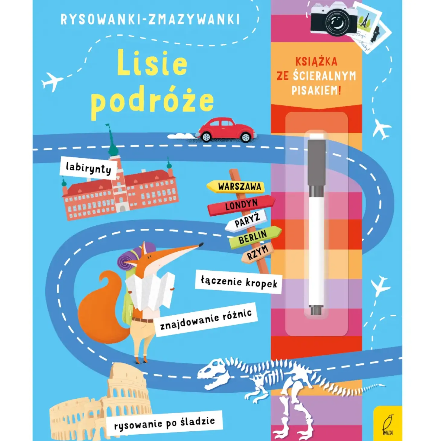 Rysowanki - zmazywanki. Lisie podróże