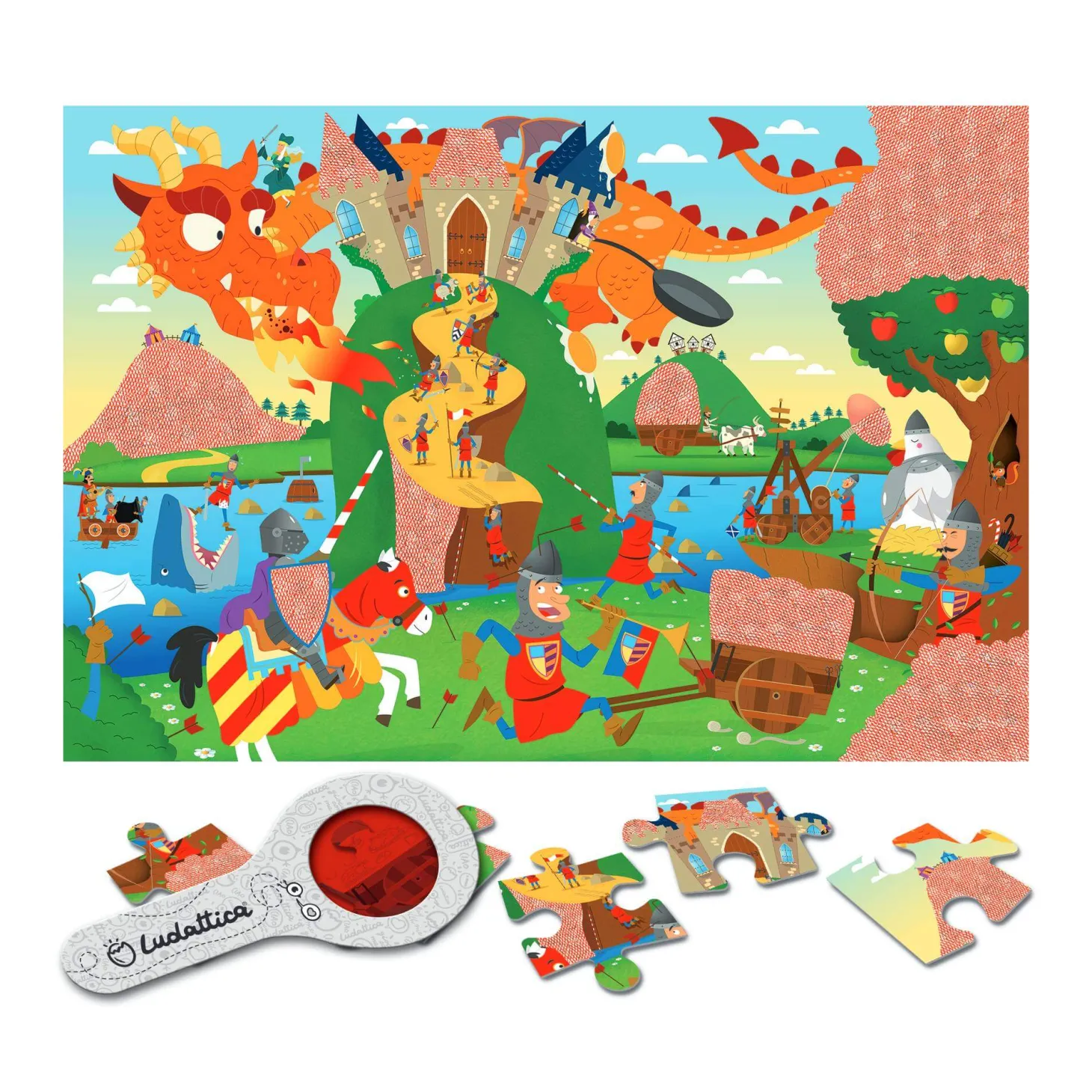 SECRET PUZZLE - puzzle z tajemnicą - OBLĘŻENIE ZAMKU