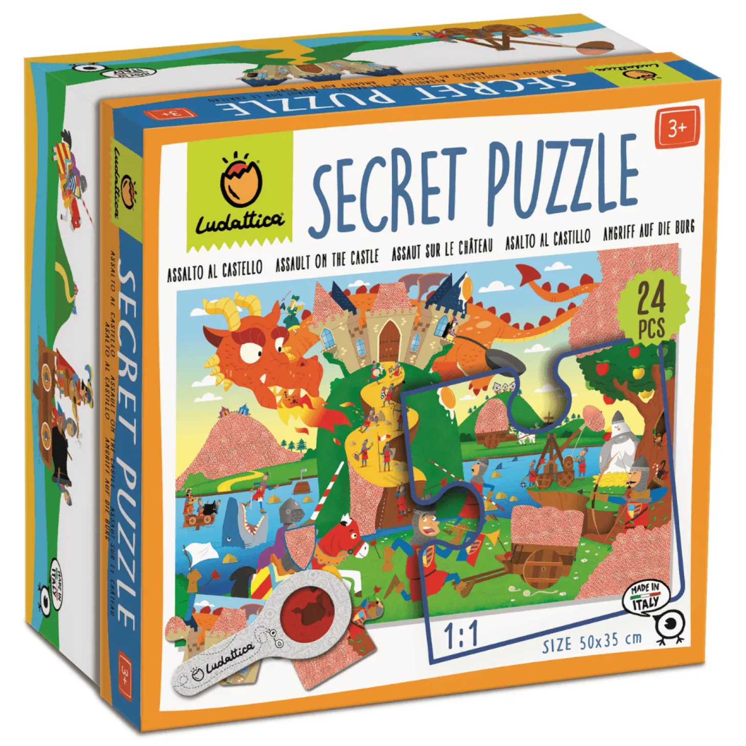 SECRET PUZZLE - puzzle z tajemnicą - OBLĘŻENIE ZAMKU