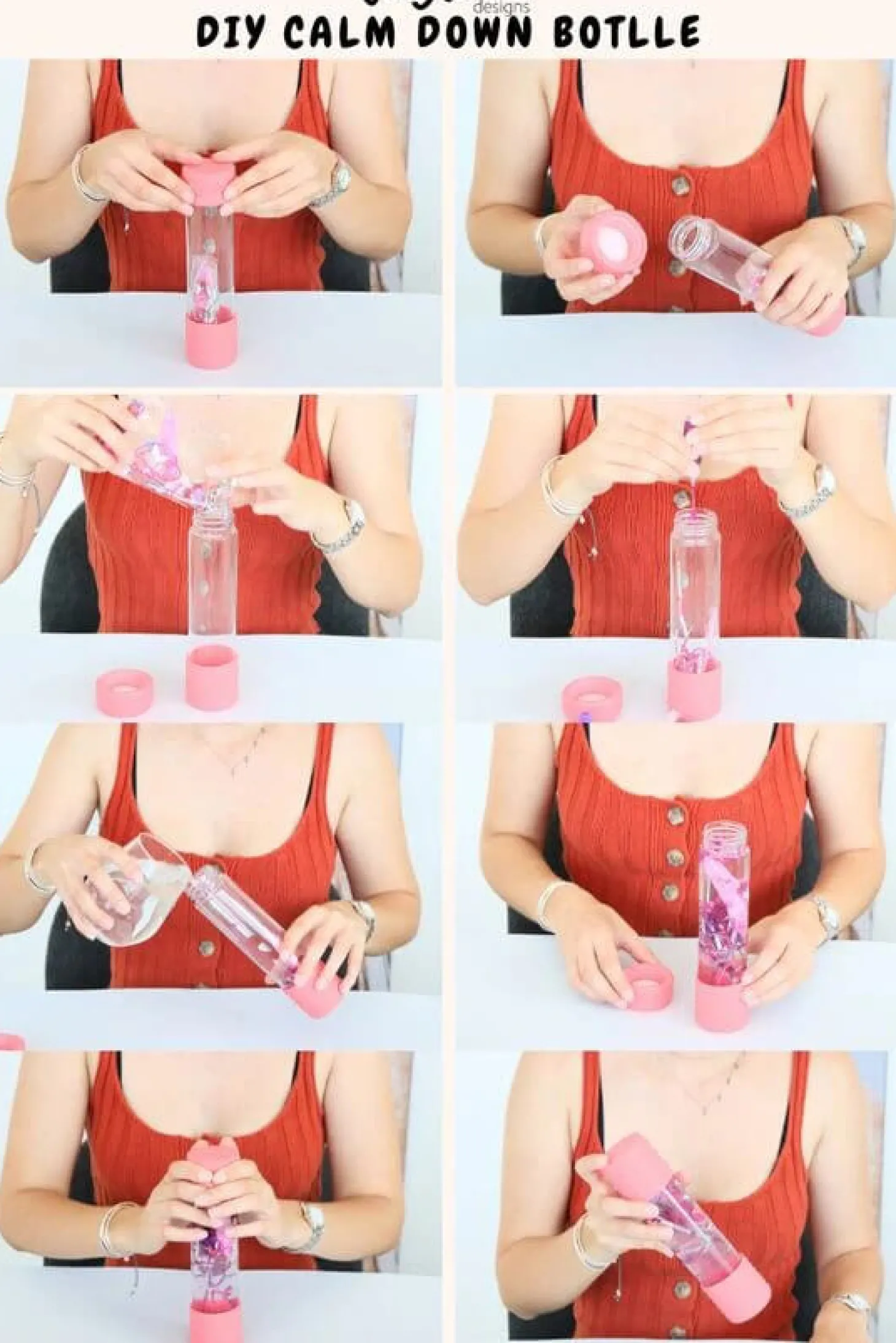 Sensoryczna butelka DIY Świecąca w ciemności