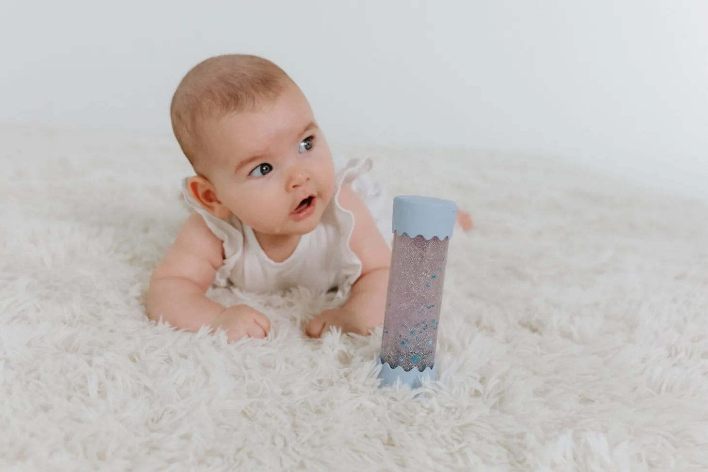 Sensoryczna butelka dla niemowląt SOFT BLUE