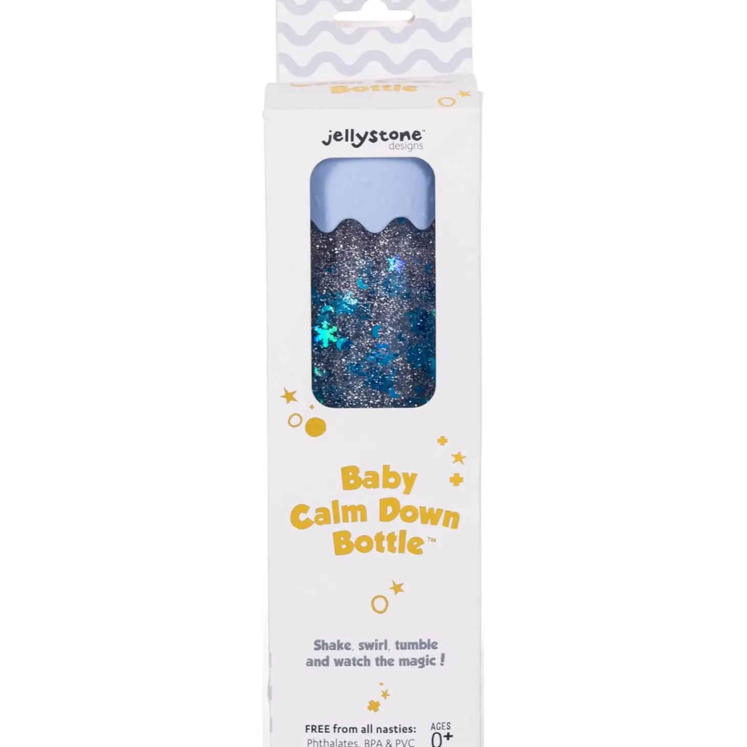 Sensoryczna butelka dla niemowląt SOFT BLUE