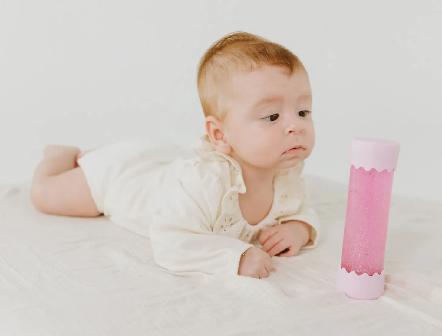 Sensoryczna butelka dla niemowląt SOFT PINK
