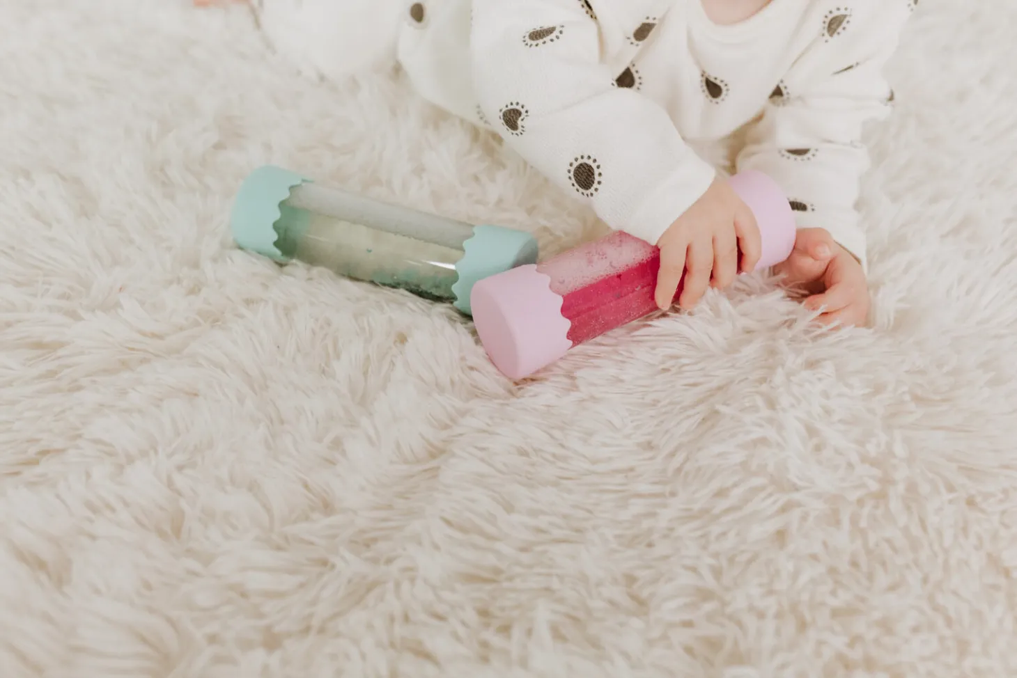 Sensoryczna butelka dla niemowląt SOFT PINK