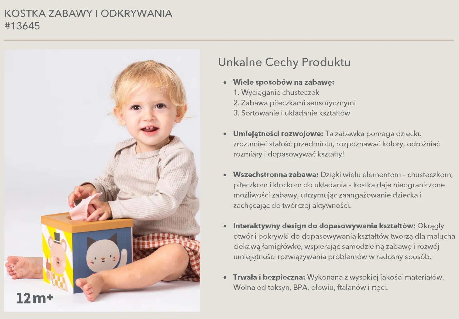 Sensoryczna kostka edukacyjna