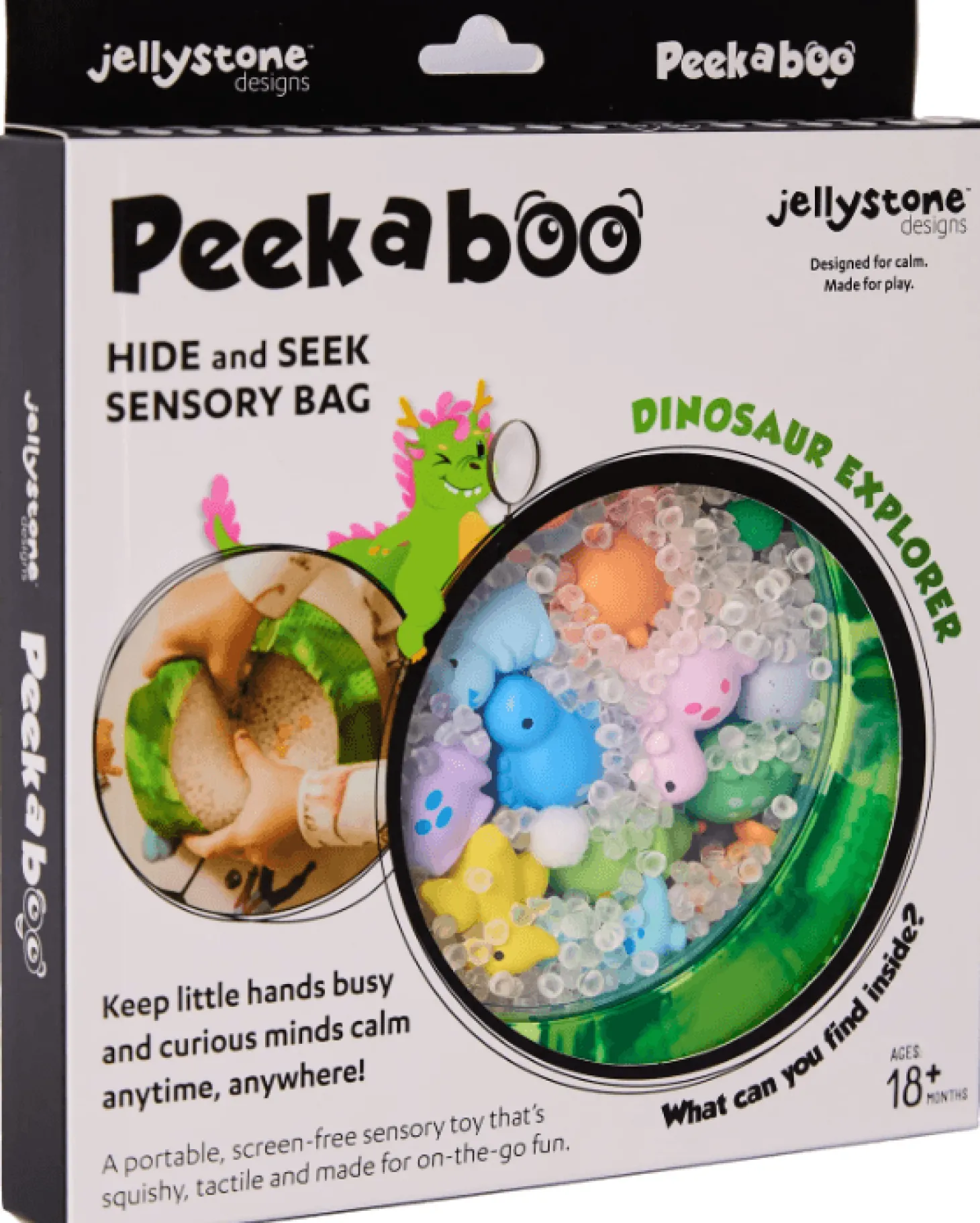 Sensoryczny dysk z figurkami A-Ku-Ku! Peekaboo - Dinozaur