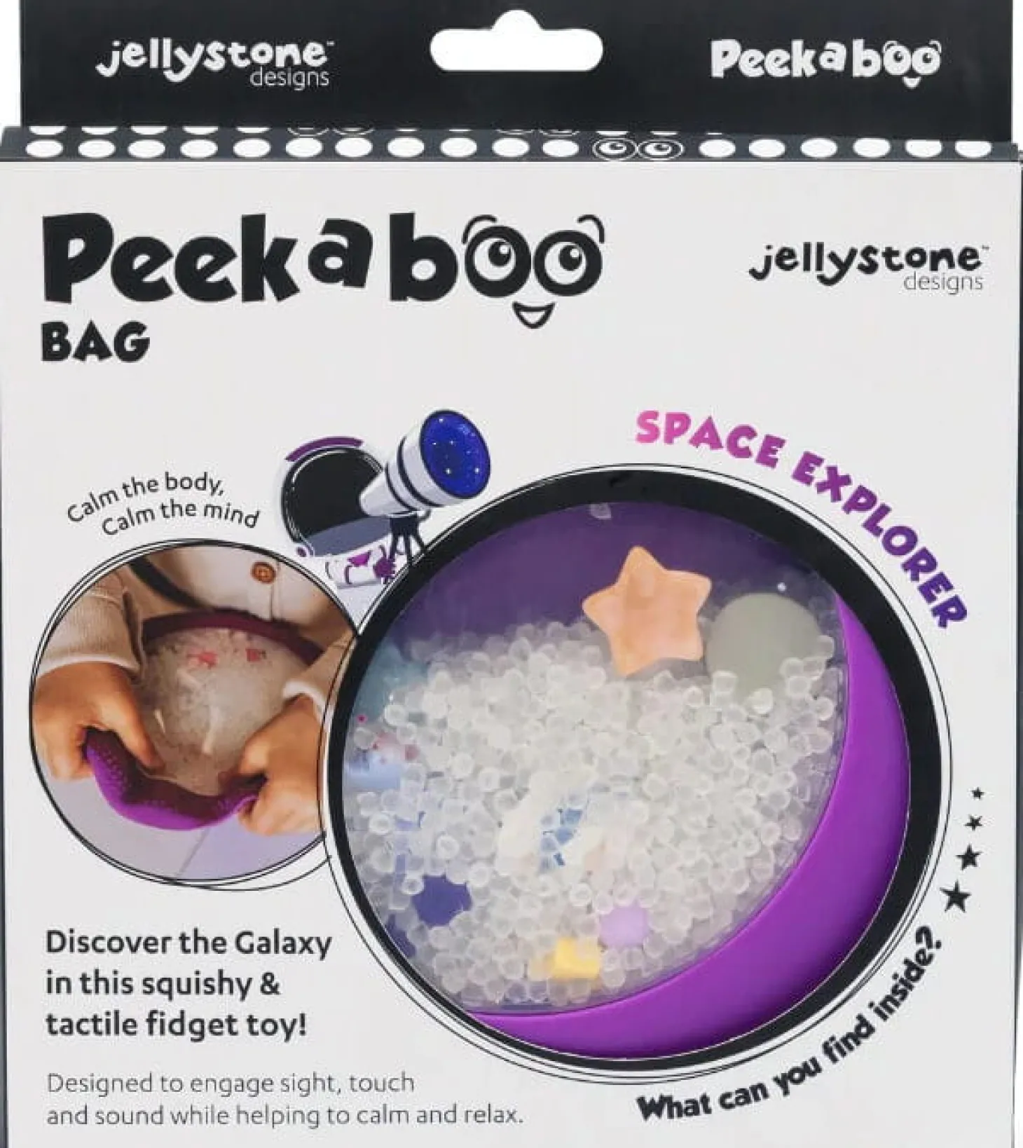 Sensoryczny dysk z figurkami A-Ku-Ku! Peekaboo - Galaktyka