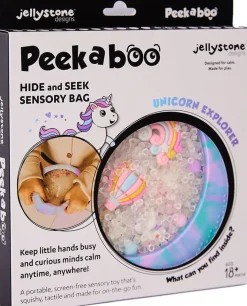 Sensoryczny dysk z figurkami A-Ku-Ku! Peekaboo - Jednorożec