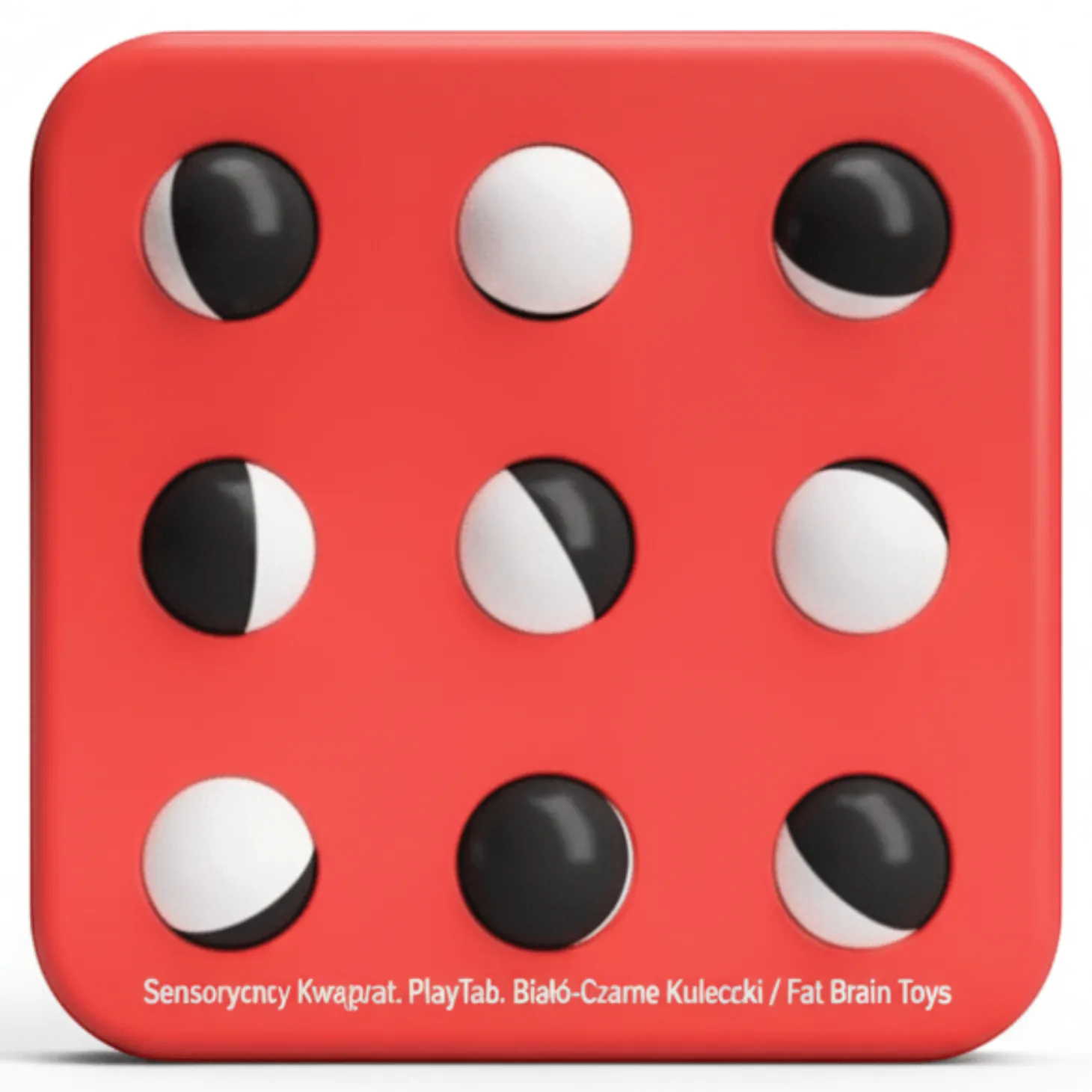 Sensoryczny Kwadrat. PlayTab. Biało-Czarne Kuleczki