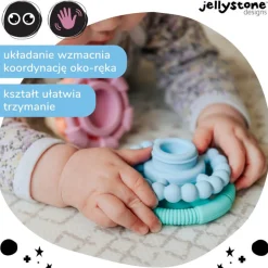 Silikonowa wieża gryzak pastelowa