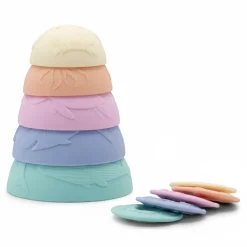 Silikonowe kubeczki, miseczki do układania i do wody z tonącymi dyskami Stacking Cups