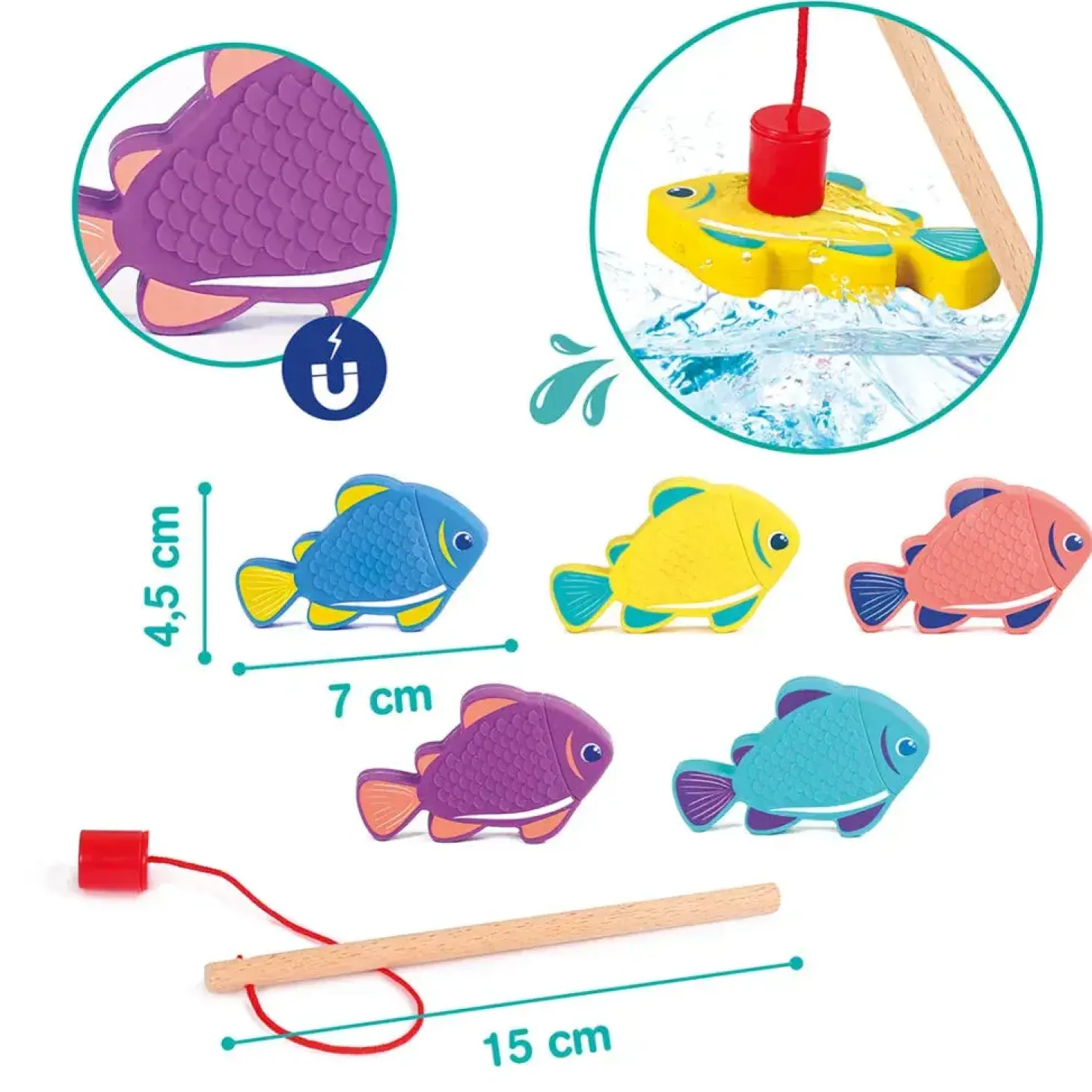 Silikonowe rybki do łowienia na magnes