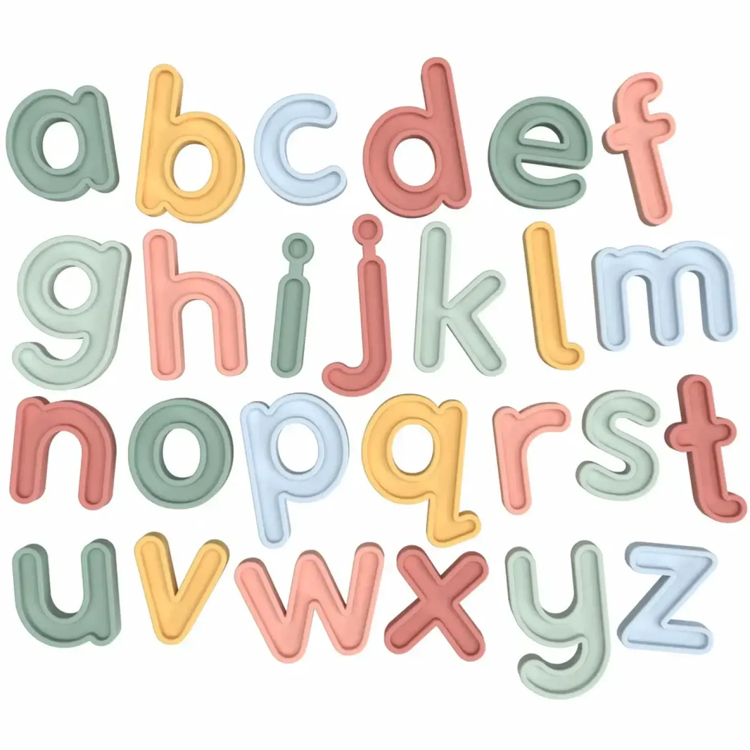 Silikonowy zestaw liter alfabetu