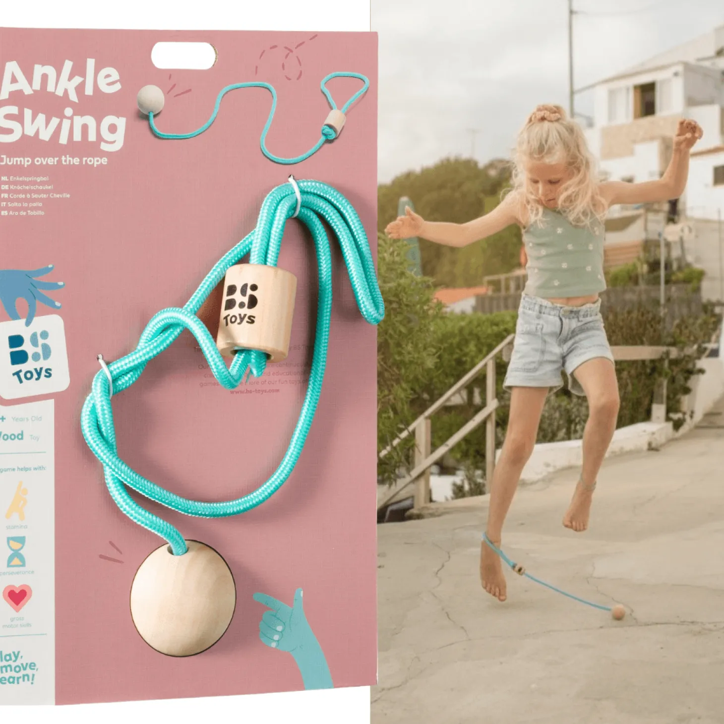Skakanka na jedną nogę Hula Hop Ankle Swing