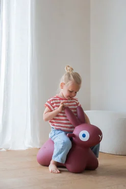 Skoczek Hoppi Bunny - Burgundy