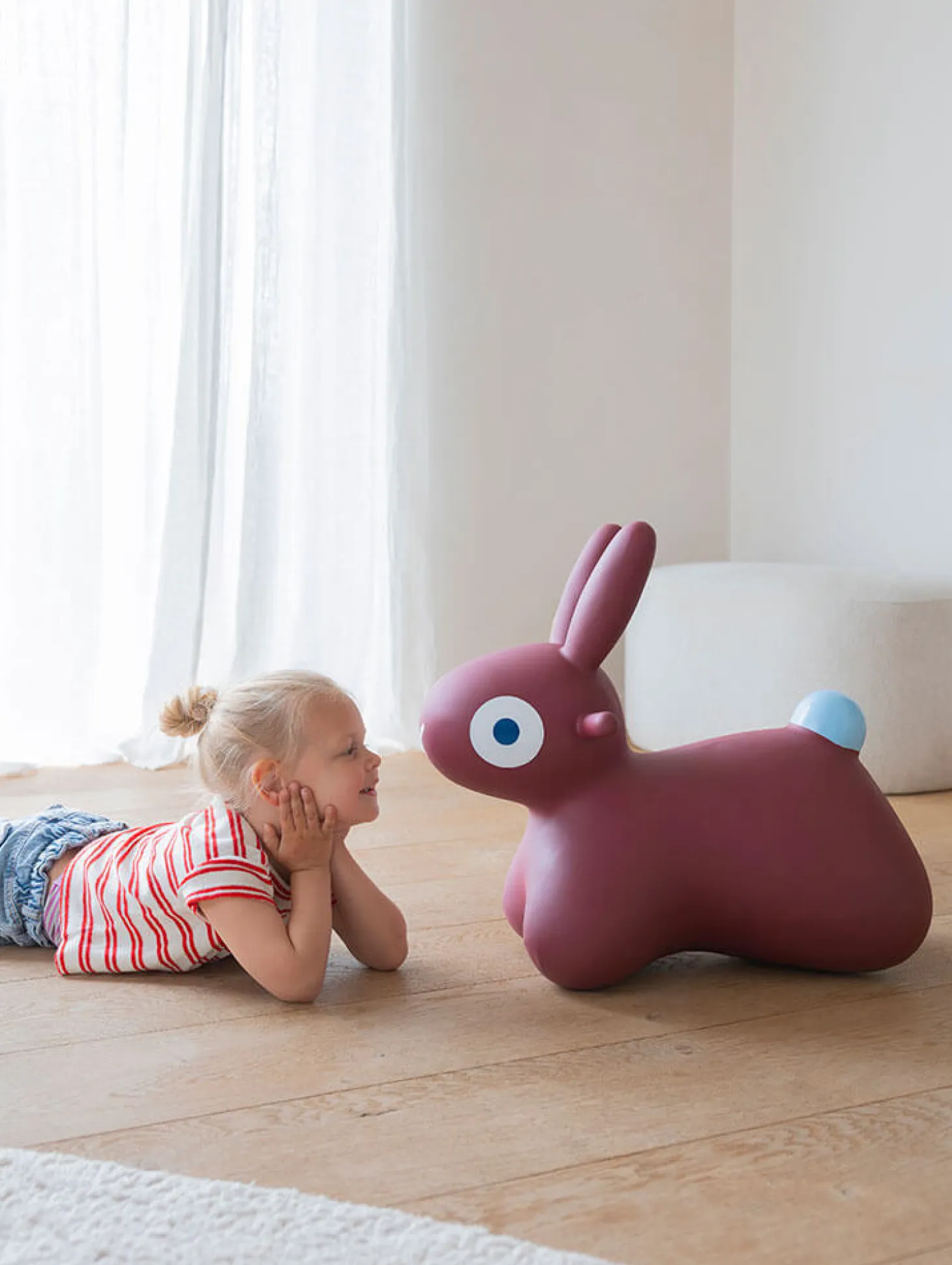 Skoczek Hoppi Bunny - Burgundy