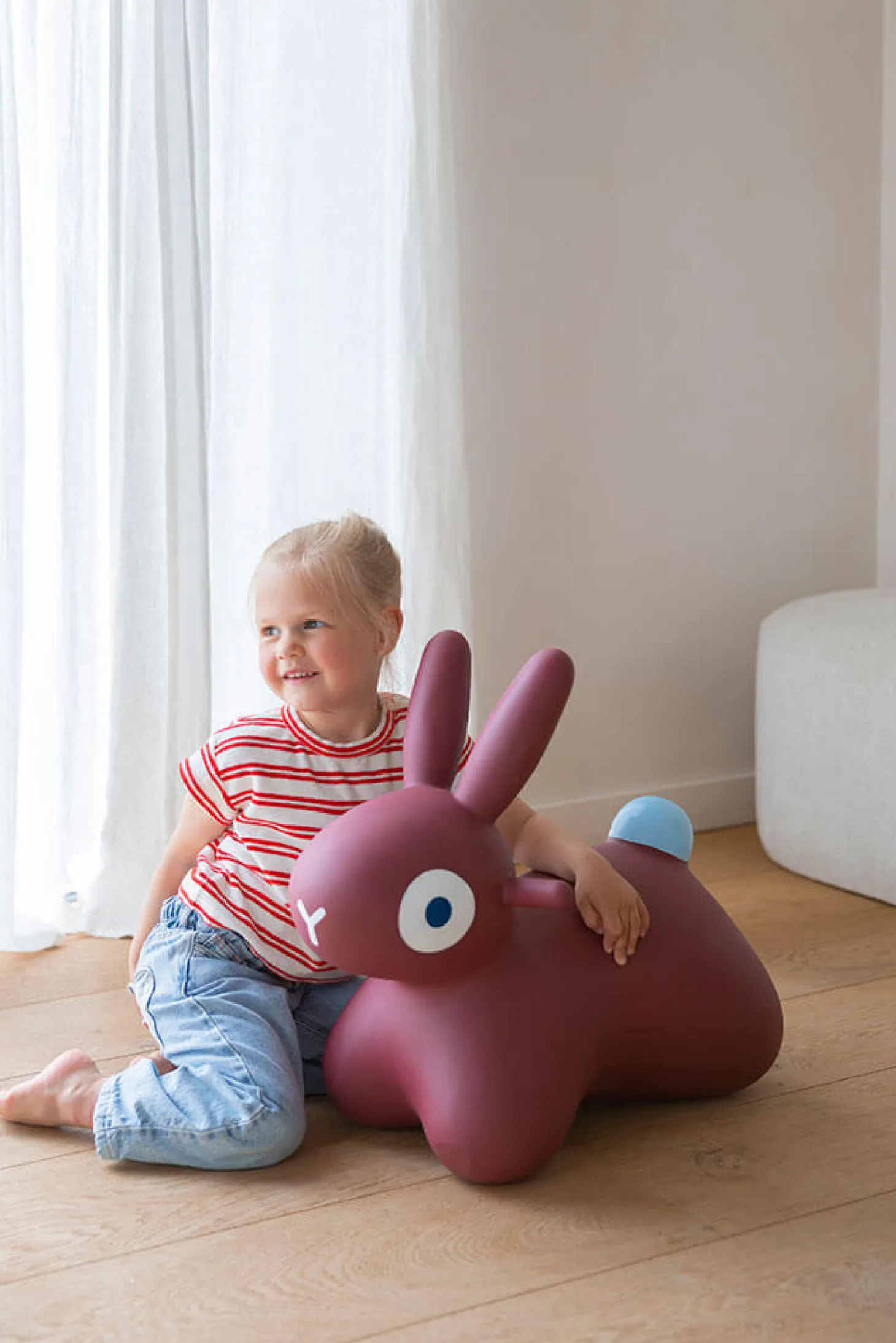 Skoczek Hoppi Bunny - Burgundy
