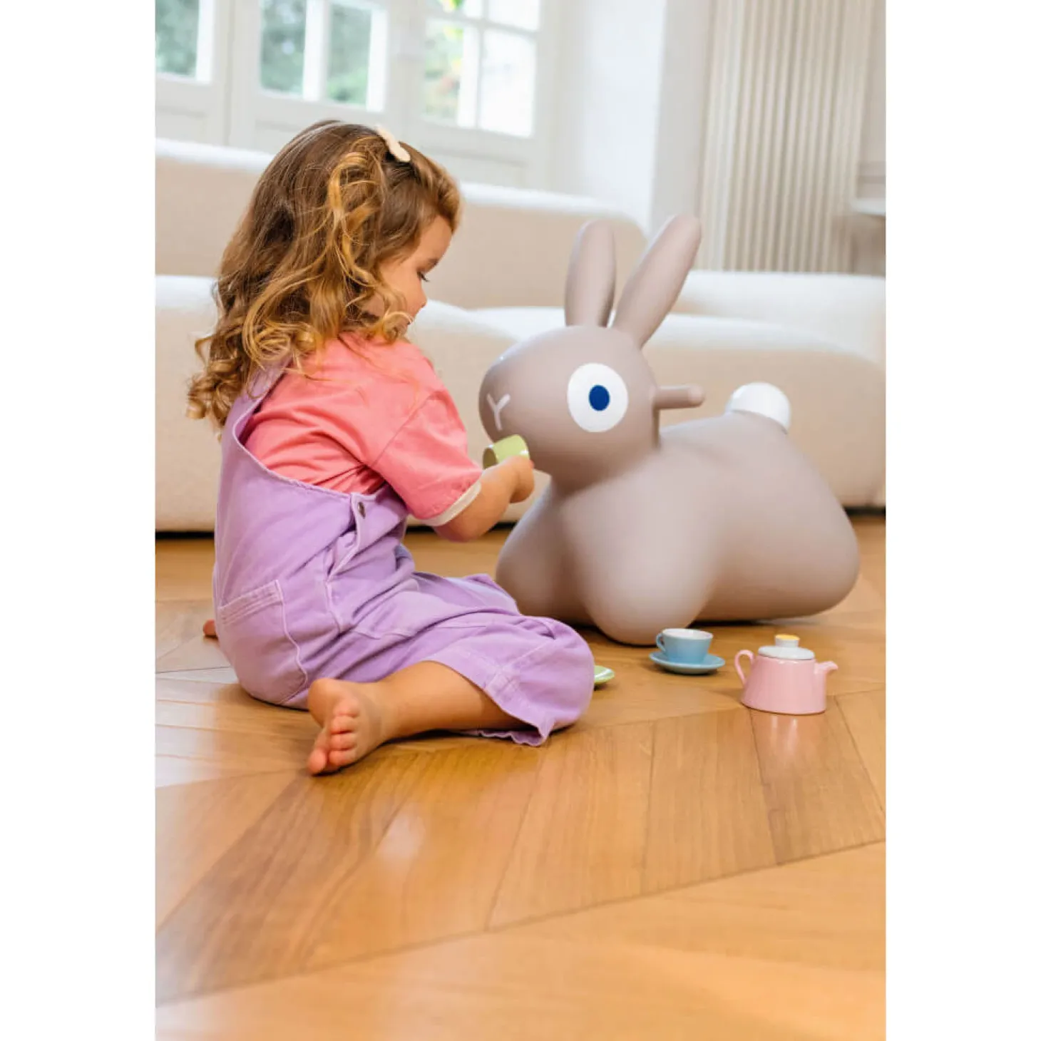 Skoczek Hoppi Bunny - Warm grey